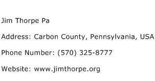 Jim Thorpe Pa Address Contact Number