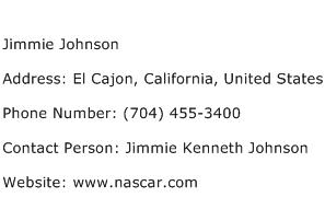 Jimmie Johnson Address Contact Number