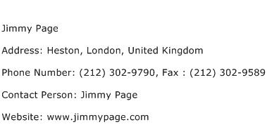 Jimmy Page Address Contact Number