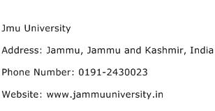 Jmu University Address Contact Number