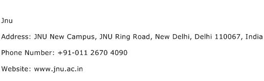 Jnu Address Contact Number
