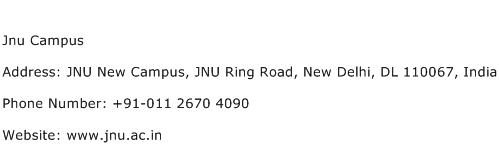 Jnu Campus Address Contact Number