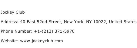 Jockey Club Address Contact Number