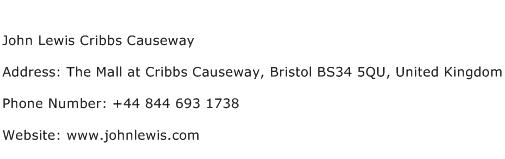 John Lewis Cribbs Causeway Address Contact Number
