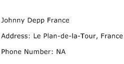 Johnny Depp France Address Contact Number