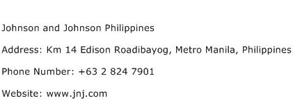 Johnson and Johnson Philippines Address Contact Number