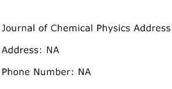 Journal of Chemical Physics Address Address Contact Number