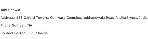 Juhi Chawla Address Contact Number