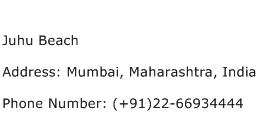 Juhu Beach Address Contact Number