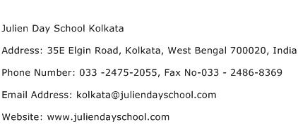Julien Day School Kolkata Address Contact Number