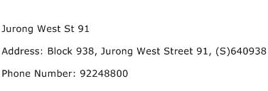 Jurong West St 91 Address Contact Number