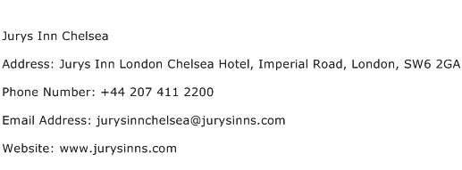 Jurys Inn Chelsea Address Contact Number