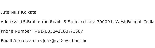 Jute Mills Kolkata Address Contact Number
