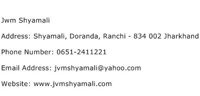 Jwm Shyamali Address Contact Number