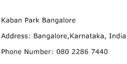 Kaban Park Bangalore Address Contact Number