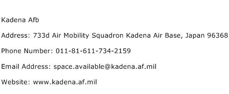 Kadena Afb Address Contact Number