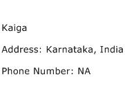 Kaiga Address Contact Number