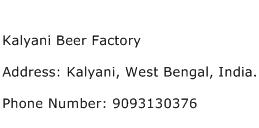 Kalyani Beer Factory Address Contact Number