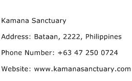 Kamana Sanctuary Address Contact Number