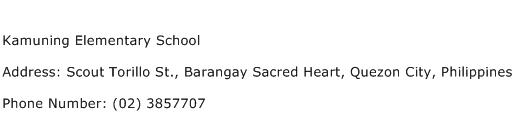 Kamuning Elementary School Address Contact Number