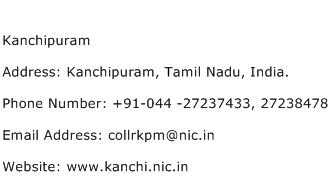 Kanchipuram Address Contact Number