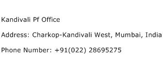 Kandivali Pf Office Address Contact Number