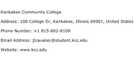 Kankakee Community College Address Contact Number