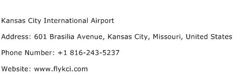 Kansas City International Airport Address Contact Number