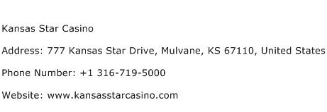 Kansas Star Casino Address Contact Number