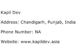 Kapil Dev Address Contact Number