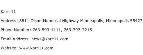 Kare 11 Address Contact Number