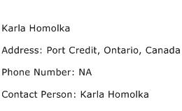 Karla Homolka Address Contact Number