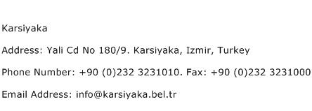 Karsiyaka Address Contact Number