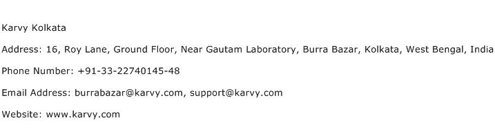 Karvy Kolkata Address Contact Number