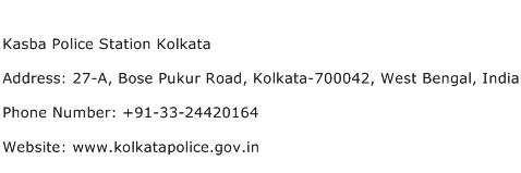 Kasba Police Station Kolkata Address Contact Number