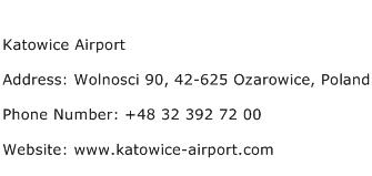 Katowice Airport Address Contact Number