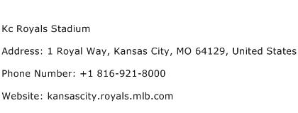 Kc Royals Stadium Address Contact Number