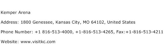 Kemper Arena Address Contact Number