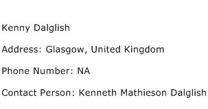 Kenny Dalglish Address Contact Number