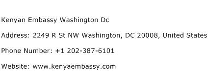 Kenyan Embassy Washington Dc Address Contact Number