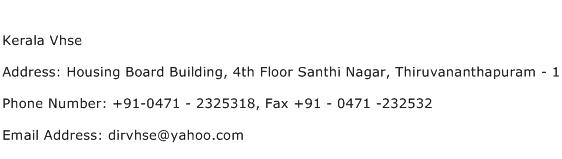 Kerala Vhse Address Contact Number