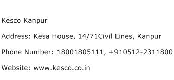 Kesco Kanpur Address Contact Number