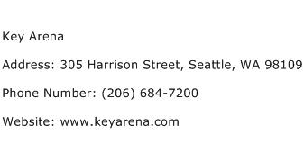 Key Arena Address Contact Number