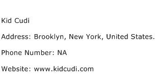 Kid Cudi Address Contact Number