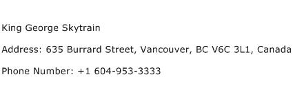 King George Skytrain Address Contact Number