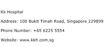 Kk Hospital Address Contact Number