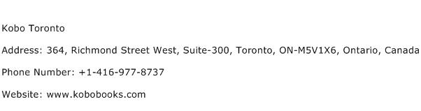 Kobo Toronto Address Contact Number
