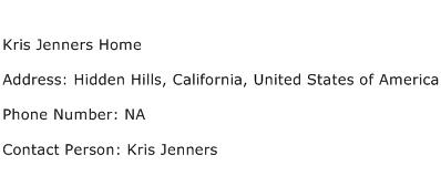 Kris Jenners Home Address Contact Number