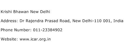 Krishi Bhawan New Delhi Address Contact Number