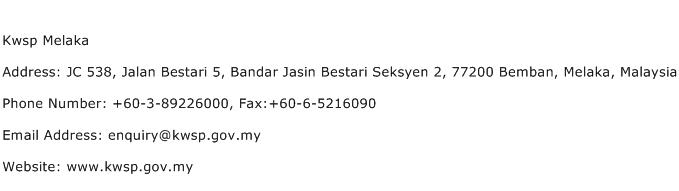 Kwsp Melaka Address Contact Number